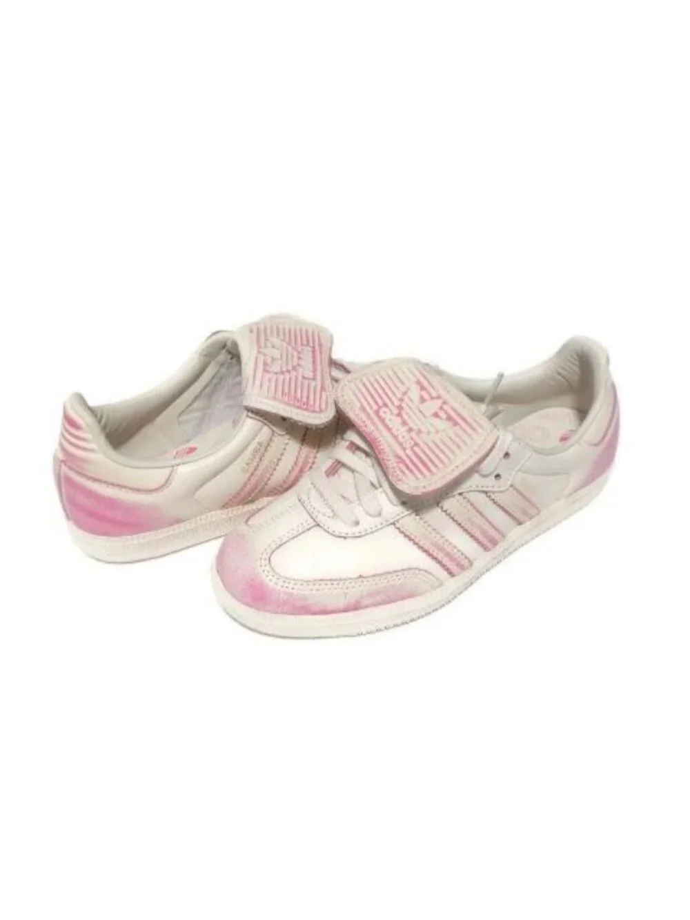 Adidas Samba LT Womens Size 9 Cream White Shock Pink Leather Sneakers Shoes New